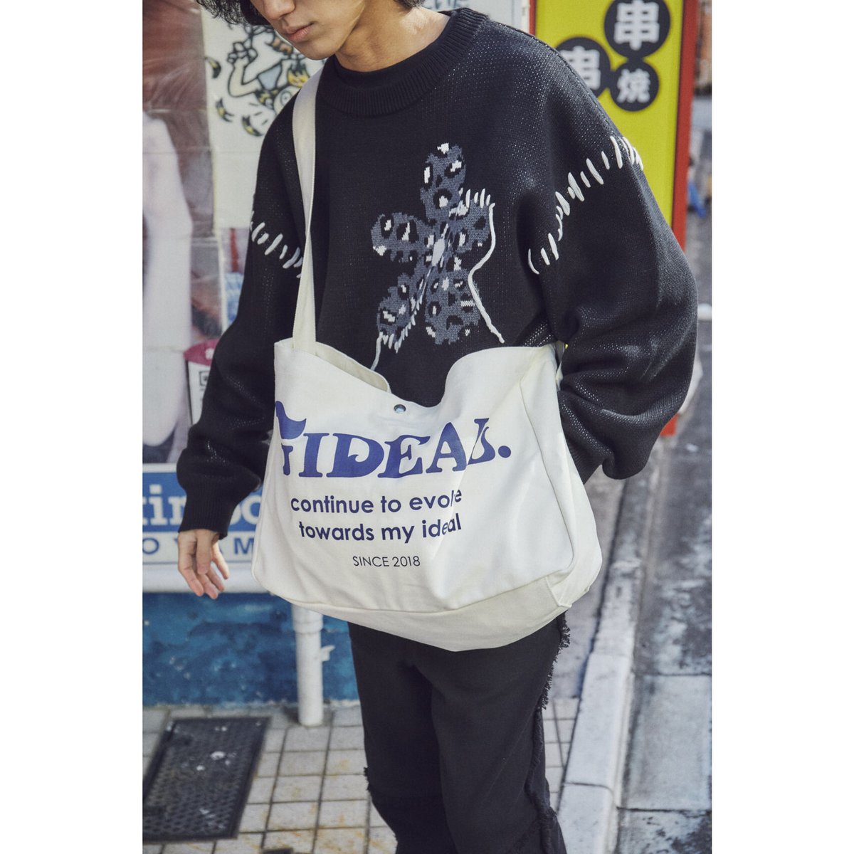 vintage logo canvas shoulder bag【white】 | GIDEAL. vintage logo canvas shoulder bag【white】 | GIDEAL.