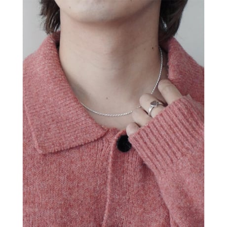 twist chain silver necklace