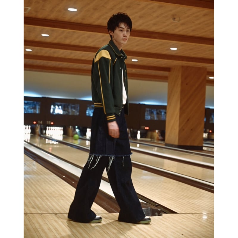 layered buggy denim pants【indigo】 | GIDEAL. layered buggy denim pants【indigo】 | GIDEAL.
