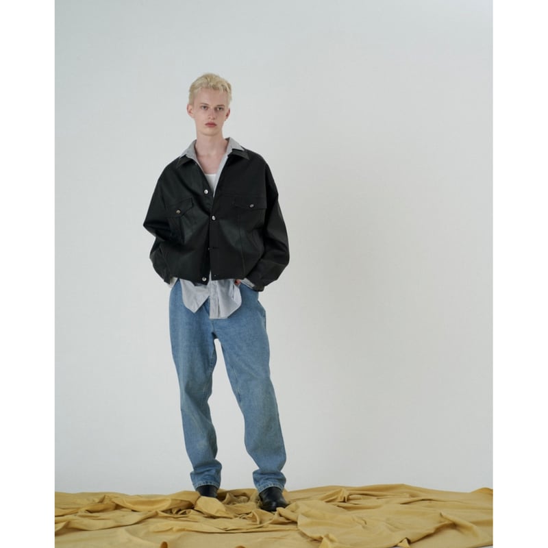 aging synthetic leather jacket【black】 | GIDEAL