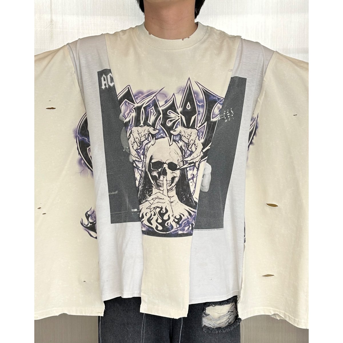 newsed band T-shirt【white】 | GIDEAL