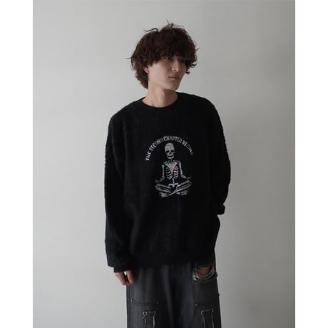 organic cotton spray paint knit(skeleton)