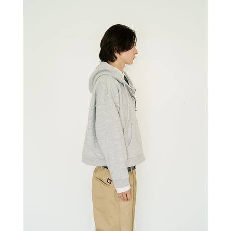 half zip sweat hoodie【gray】