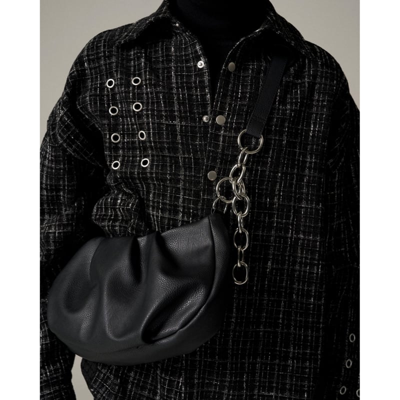chain shoulder mini bag【black】 | GIDEAL.