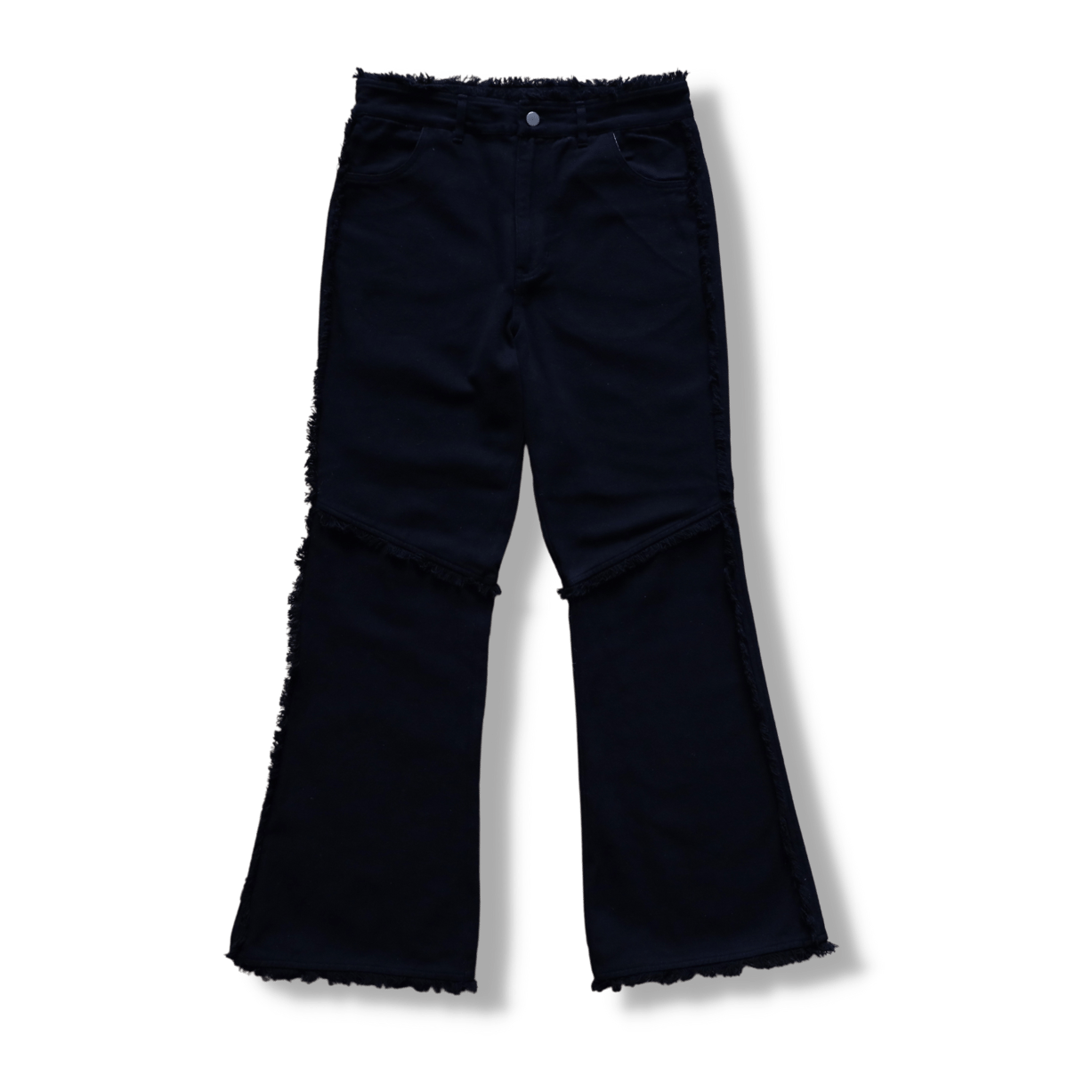 fringe flare denim pants【black】 | GIDEAL. fringe flare denim pants【black】 | GIDEAL.