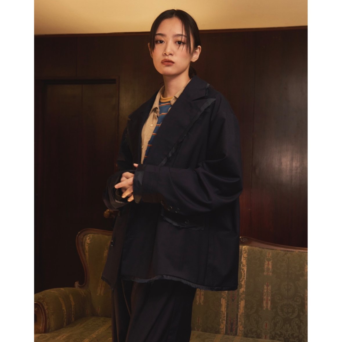 lining tailored jacket【navy】 | GIDEAL