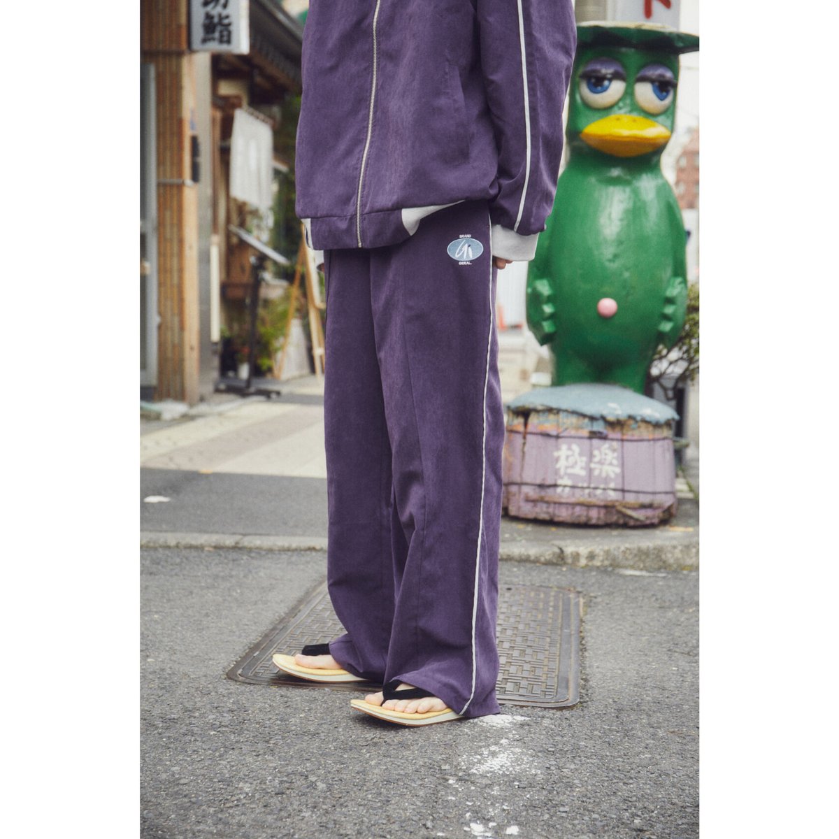 classic icon fake suede track pants【purple】 | G...