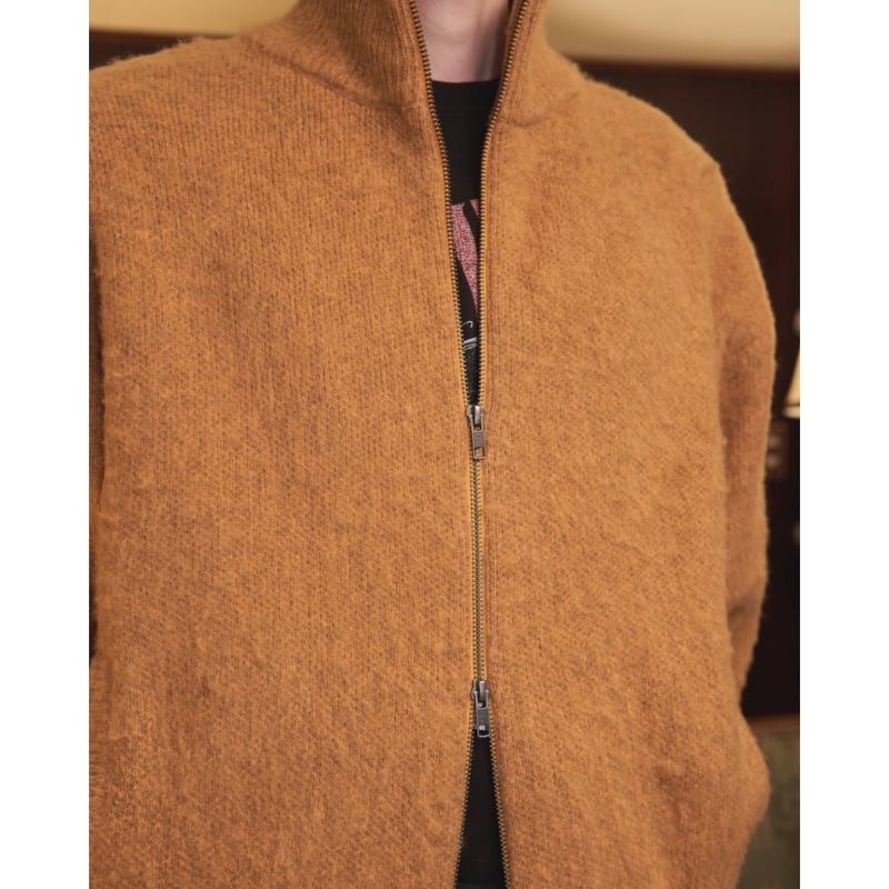 double jacquard drivers knit【mustard】 | GIDEAL.