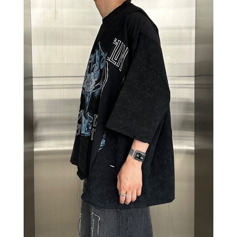newsed band T-shirt【black】 | GIDEAL