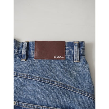 curve wide denim pants【blue】