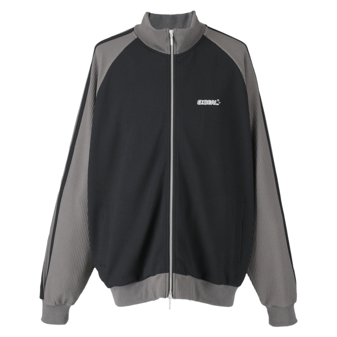 waffle track jacket【black＆gray】 | GIDEAL.