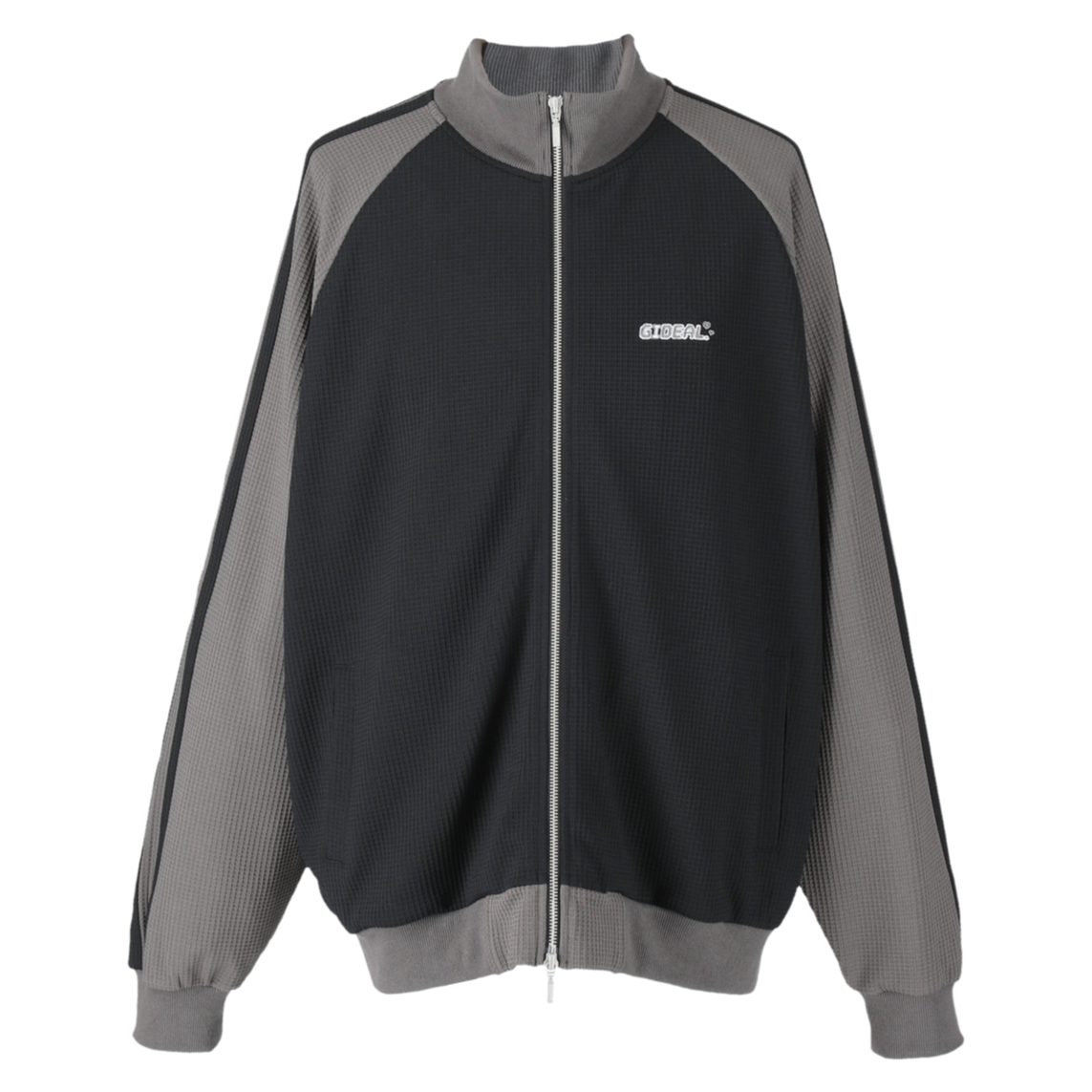 waffle track jacket【black&gray】 | GIDEAL. waffle track jacket【black&gray】 | GIDEAL.