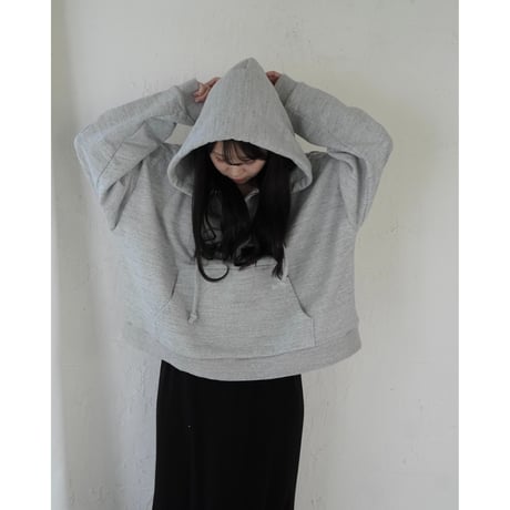 half zip sweat hoodie【gray】