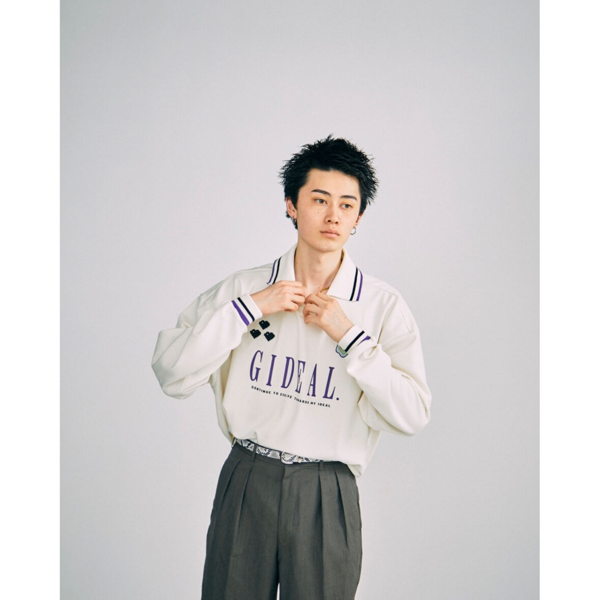 heart logo long sleeve game shirt【off white】