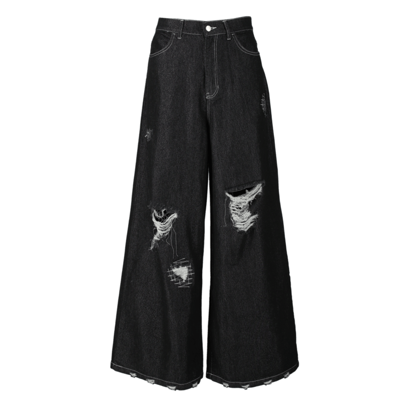 clash lamé denim pants【black】 | GIDEAL. clash lamé denim pants【black】 | GIDEAL.