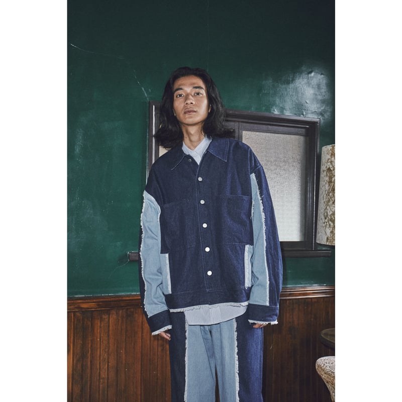 fringe denim jacket【indigo】 | GIDEAL.