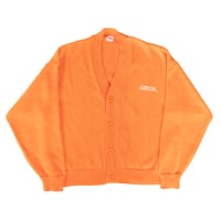spring knit logo cardigan【orange】