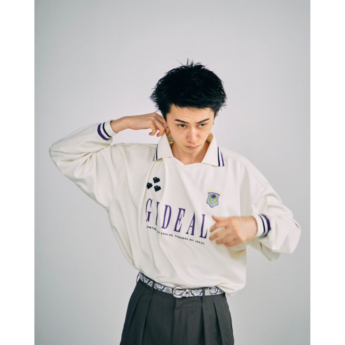 heart logo long sleeve game shirt【off white】 | 