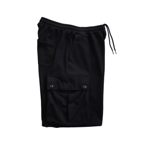 6pocket half sweat pants【black】