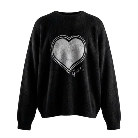 organic cotton spray paint knit(heart)