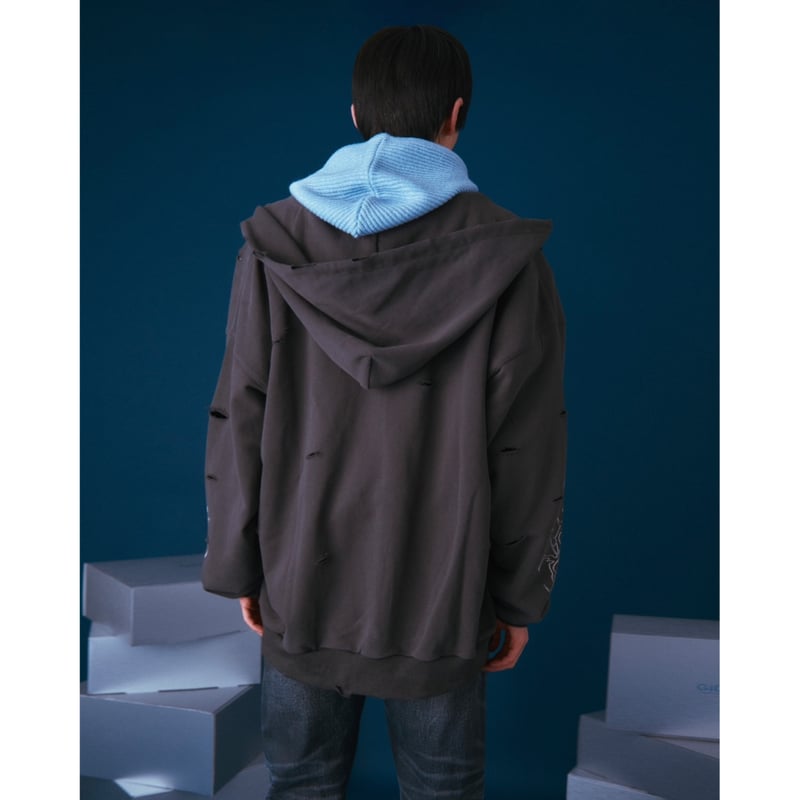 clash double zip foodie【dark gray】 | GIDEAL