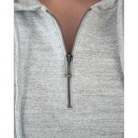 half zip sweat hoodie【gray】