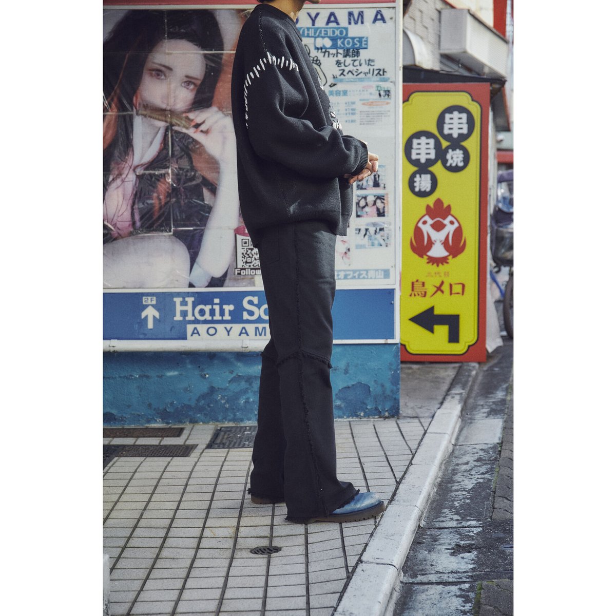 fringe flare denim pants【black】 | GIDEAL. fringe flare denim pants【black】 | GIDEAL.