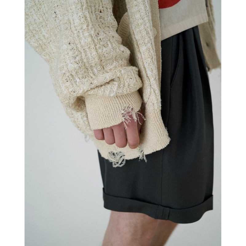 clash lamé tweed knit cardigan【white】 | GIDEAL 