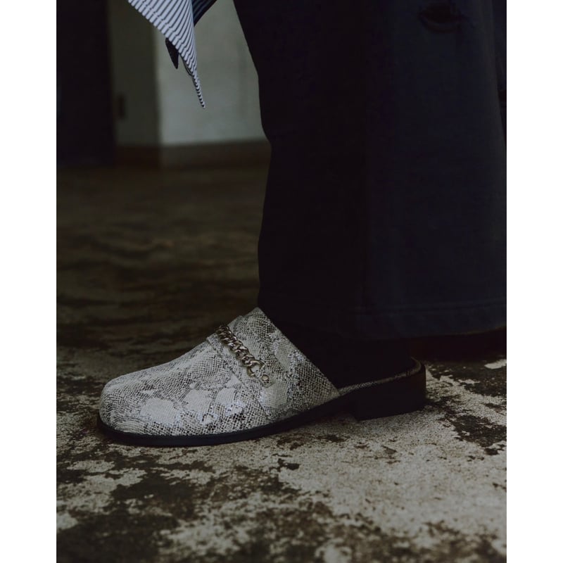 Martine rose(マーティンローズ) SQUARE TOE LOAFER パイソン 