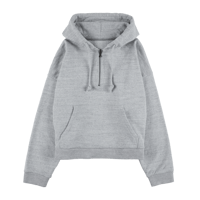 half zip sweat hoodie【gray】