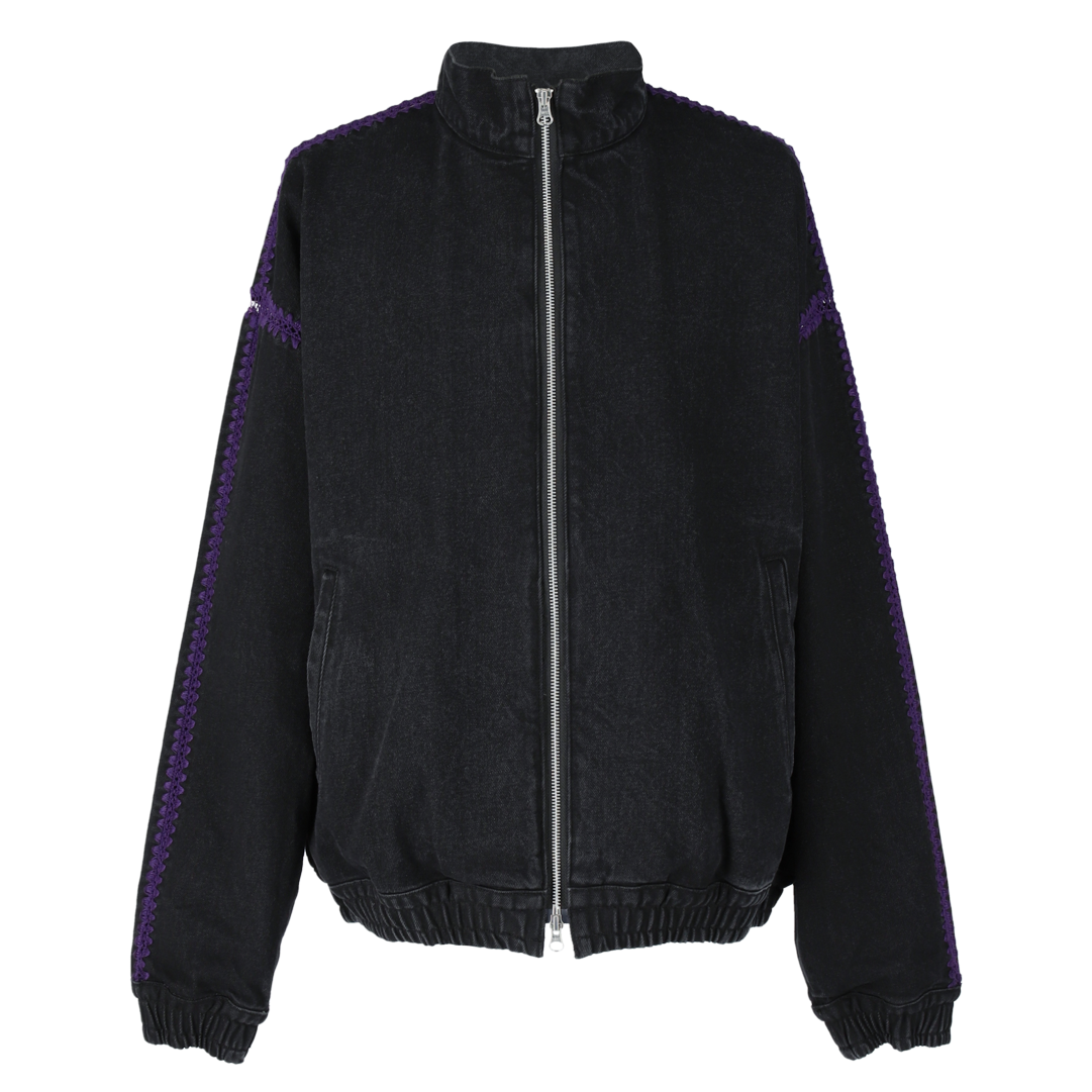 shell stitch denim jacket【black】 | GIDEAL.