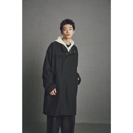 flower embroidery mods coat【black】