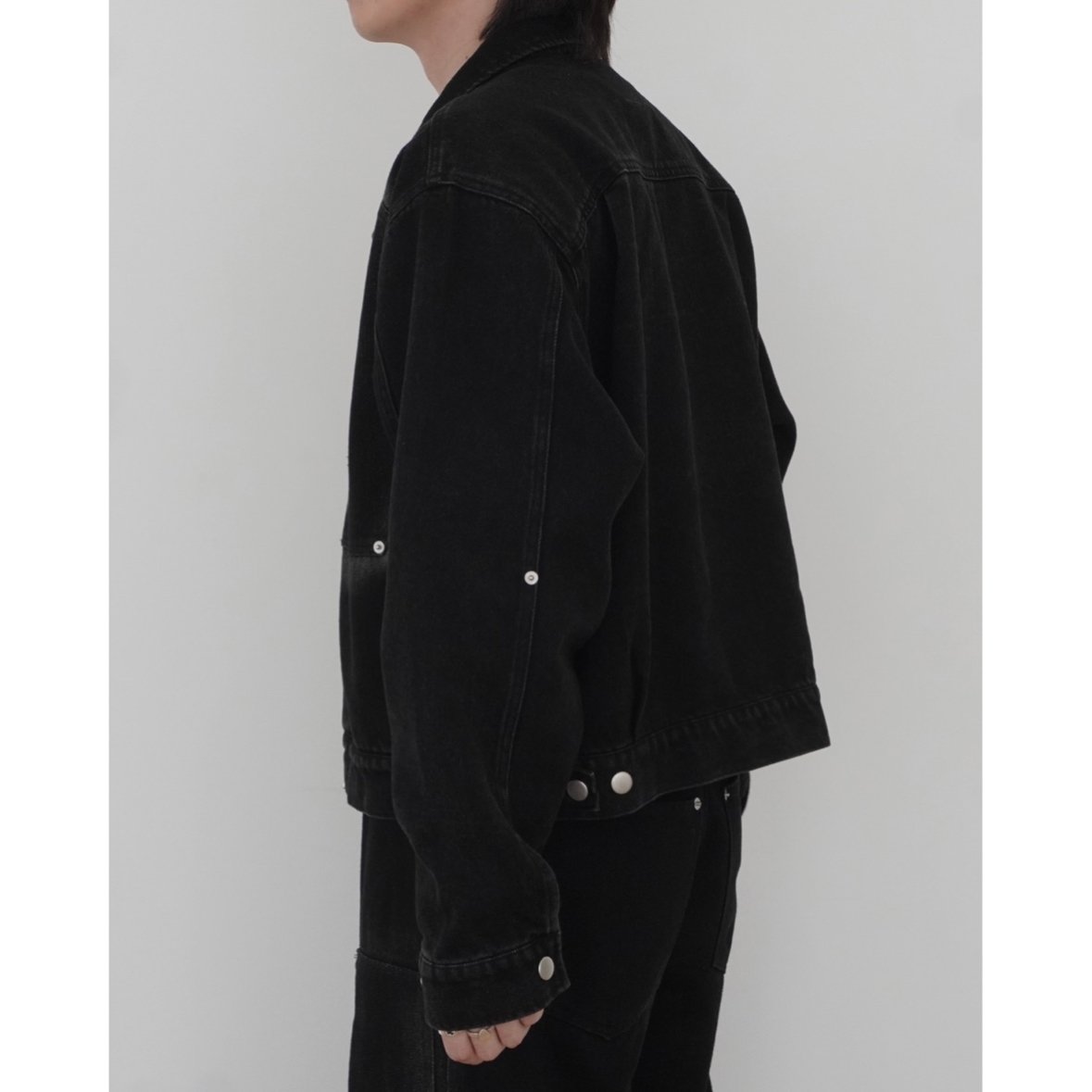 fade denim jacket【black】 | GIDEAL. fade denim jacket【black】 | GIDEAL.
