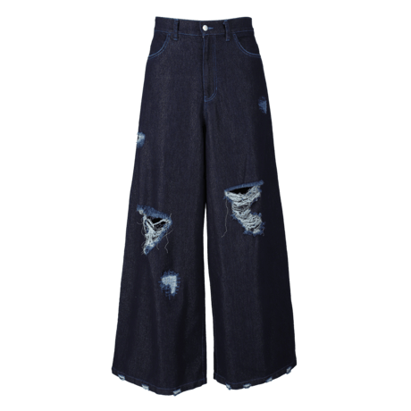 clash lamé denim pants【indigo】