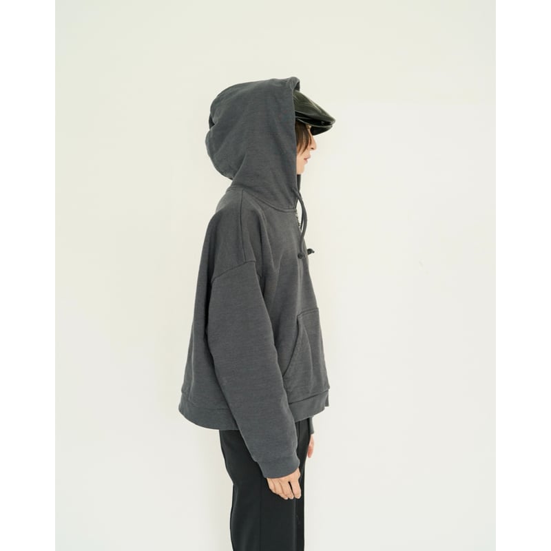 half zip sweat hoodie【black】 | GIDEAL.
