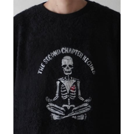 organic cotton spray paint knit(skeleton)