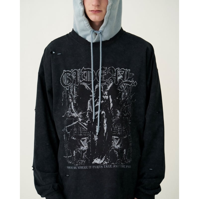 samurai clash long sleeve t shirt【black】 | GIDEAL
