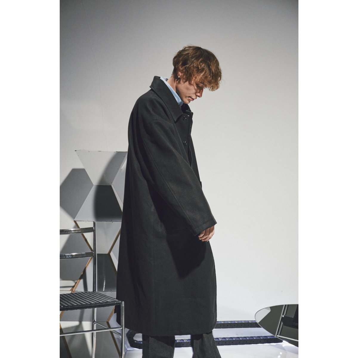 over size soutien collar coat【black】 | GIDEAL.