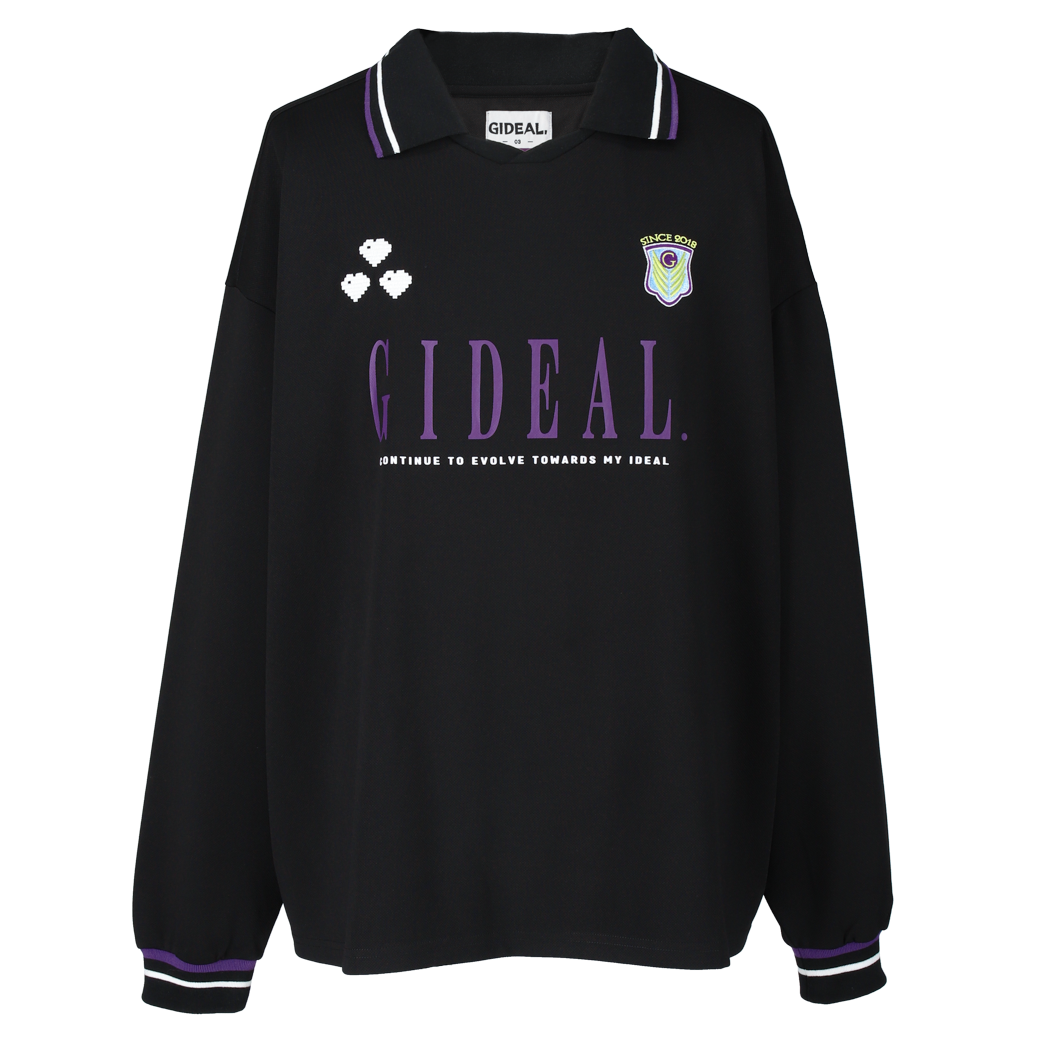 heart logo long sleeve game shirt【black】 | GIDEAL. heart logo long sleeve game shirt【black】 | GIDEAL.