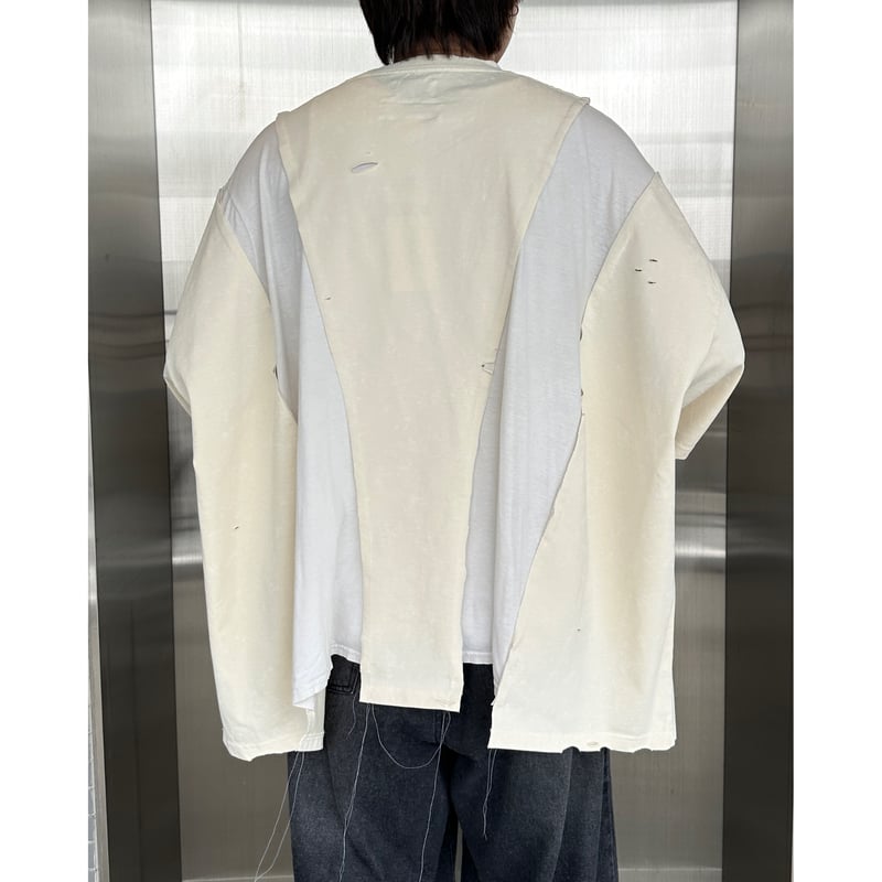 newsed band T-shirt【white】 | GIDEAL
