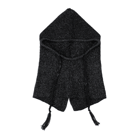 lamé knit balaclava【black】