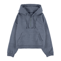 half zip sweat hoodie【blue】