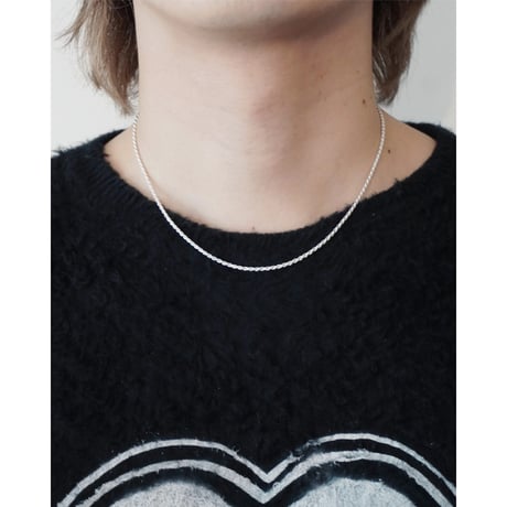 twist chain silver necklace