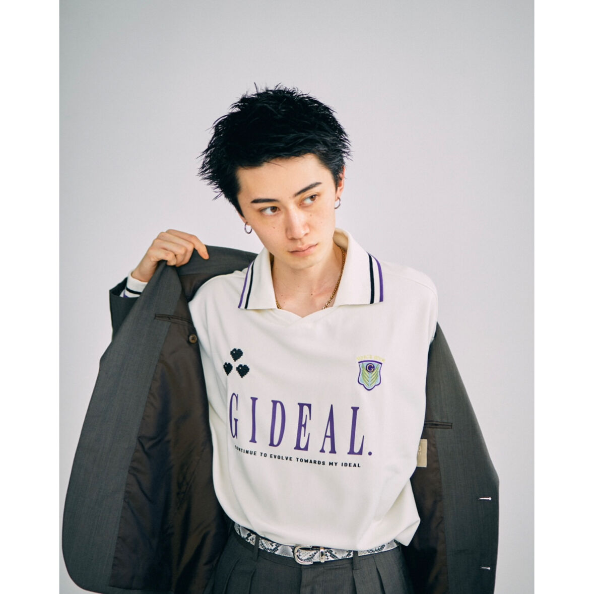heart logo long sleeve game shirt【off white】 | 
