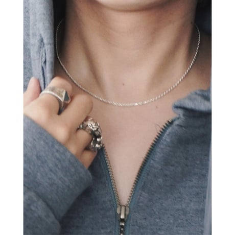 twist chain silver necklace
