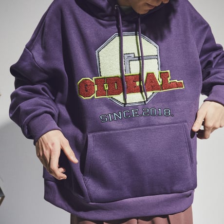 chenille logo embroidery foodie【purple】