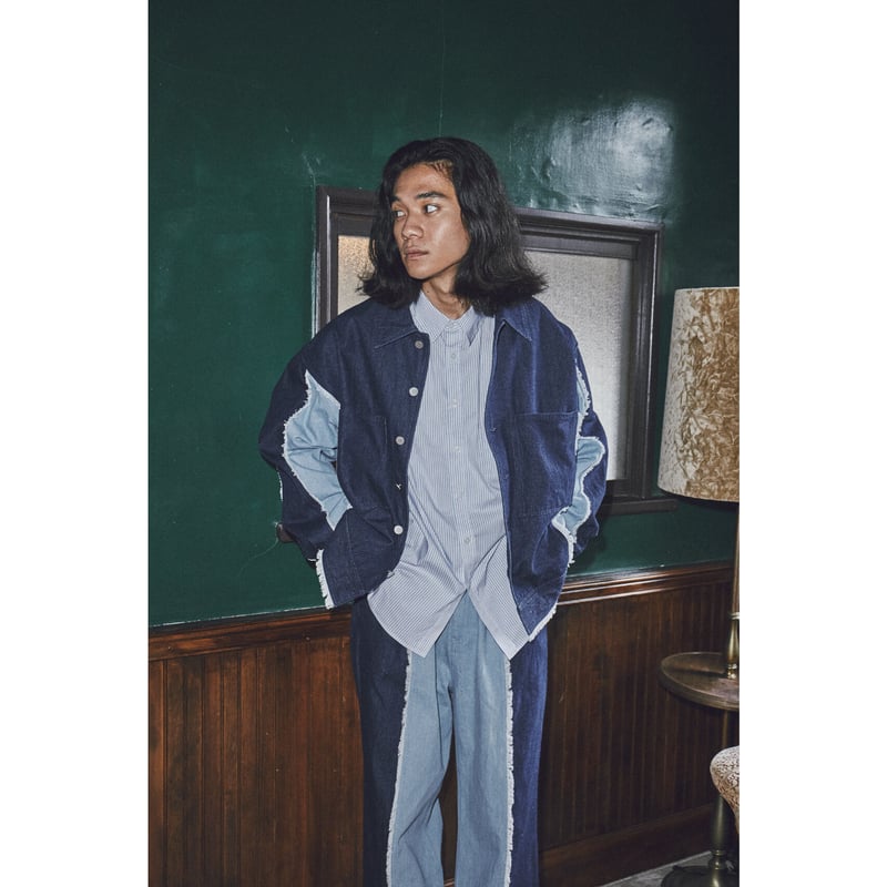 fringe denim jacket【indigo】 | GIDEAL
