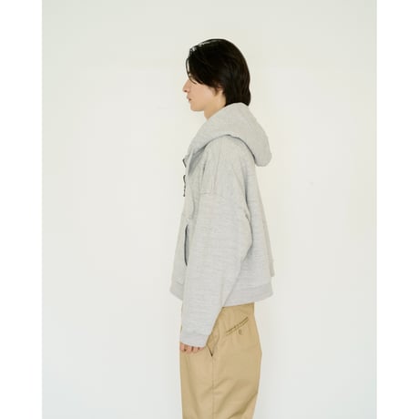 half zip sweat hoodie【gray】