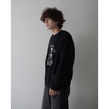 organic cotton spray paint knit(skeleton)