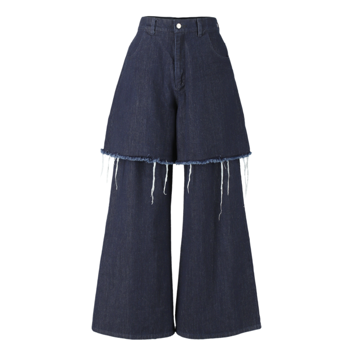 layered buggy denim pants【indigo】 | GIDEAL. layered buggy denim pants【indigo】 | GIDEAL.